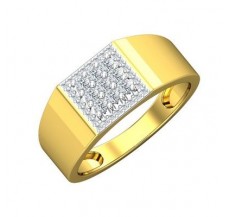 Natural Diamond Ring for Men 0.41 CT / 5.54 gm Gold