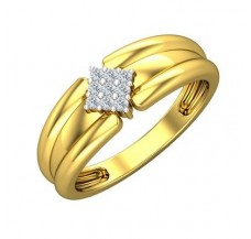 Natural Diamond Ring for Men 0.13 CT / 5.27 gm Gold