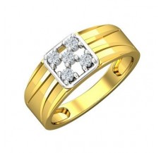 Natural Diamond Ring for Men 0.30 CT / 5.30 gm Gold