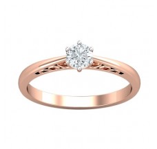 PreSet Natural Solitaire Diamond Ring 0.30 CT / 2.30 gm Gold