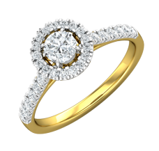 PreSet Natural Solitaire Diamond Ring 0.77 CT / 3.80 gm Gold