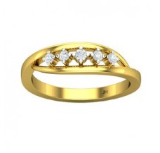 0.13 CT Stylish Natural Diamond Ring in 2.60gm Hallmarked Gold