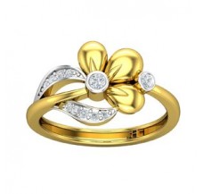 Natural Diamond Ring 0.15 CT / 2.75 gm Gold