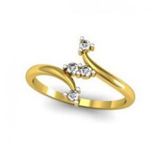 Natural Diamond Designer Ring 0.11 CT / 1.78 gm Gold