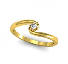 0.05 CT Natural Diamond Ring in 1.80gm Hallmarked Gold