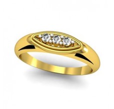 Natural Diamond Ring 0.09 CT / 2.90 gm Gold
