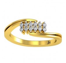 Natural Diamond Ring 0.18 CT / 2.88 gm Gold