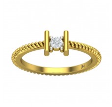 Natural Diamond Ring 0.10 CT / 2.88 gm Gold