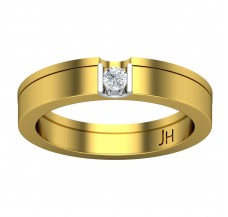 Natural Diamond Band for Men 0.12 CT / 7.30 gm Gold