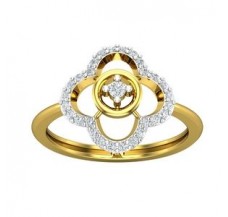 Natural Diamond Ring 0.32 CT / 2.75 gm Gold