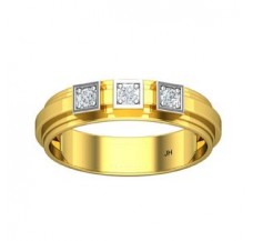 Natural Diamond Band for Men 0.19 CT / 5.72 gm Gold
