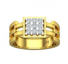 Natural Diamond Ring for Men 0.45 CT / 8.00 gm Gold
