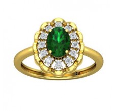 Natural Diamond & Gemstone Ring 1.10 CT / 3.69 gm Gold