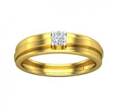 Natural Diamond Band for Men 0.21 CT / 4.78 gm Gold