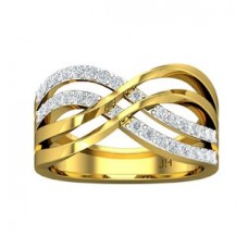 Natural Diamond Ring 0.44 CT / 4.90 gm Gold