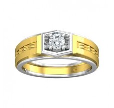 PreSet Natural Solitaire Diamond Ring for Men 0.30 CT / 7.90 gm Gold