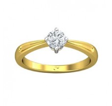 PreSet Natural Solitaire Diamond Ring 0.40 CT / 2.90 gm Gold