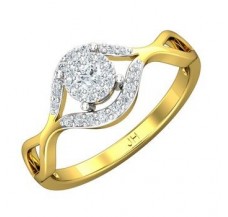 Natural Diamond Ring 0.26 CT / 2.34 gm Gold
