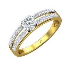 PreSet Natural Solitaire Diamond Ring 0.55 CT / 2.93 gm Gold