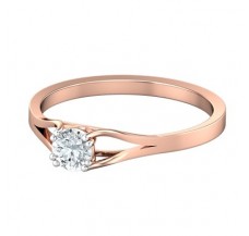 PreSet Natural Solitaire Diamond Ring 0.30 CT / 1.85 gm Gold