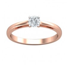 PreSet Natural Solitaire Diamond Ring 0.30 CT / 2.00 gm Gold