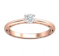PreSet Natural Solitaire Diamond Ring 0.30 CT / 2.90 gm Gold