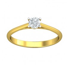 PreSet Natural Solitaire Diamond Ring 0.30 CT / 1.50 gm Gold