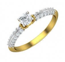 PreSet Natural Solitaire Diamond Ring 0.58 CT / 2.00 gm Gold