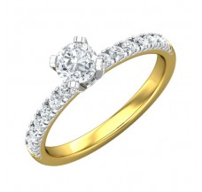 PreSet Natural Solitaire Diamond Ring 0.64 CT / 3.20 gm Gold