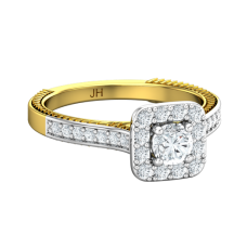 PreSet Natural Solitaire Diamond Ring 0.74 CT / 4.55 gm Gold