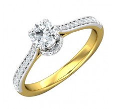 PreSet Natural Solitaire Diamond Ring 0.67 CT / 3.70 gm Gold