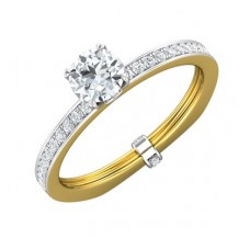PreSet Natural Solitaire Diamond Ring 0.69 CT / 3.20 gm Gold