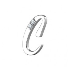 Natural Diamond 0.02 CT / 1.40 Sterling Silver