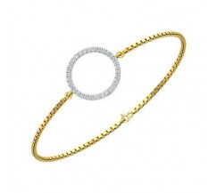 Natural Diamond Bracelets 0.34 CT / 4.59 gm Gold