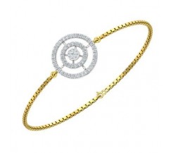 Natural Diamond Bracelets 0.65 CT / 03.83 gm Gold