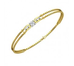 Natural Diamond Bracelets 0.24 CT / 4.49 gm Gold
