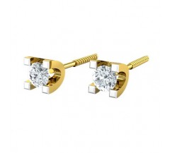 Natural Diamond Earrings 0.30 CT / 1.70 gm Gold