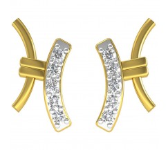 Natural Diamond Earrings 0.23 CT / 2.30 gm Gold