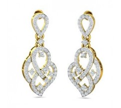 Natural Diamond Earrings 2.18 CT / 9.10 gm Gold