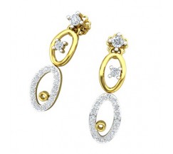 Natural Diamond Earrings 0.51 CT / 3.65 gm Gold