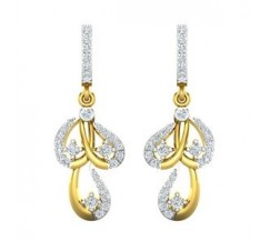 Natural Diamond Earrings 0.57 CT / 4.12 gm Gold