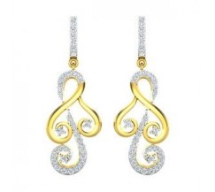 Natural Diamond Earrings 0.59 CT / 4.65 gm Gold