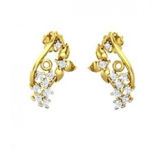 Natural Diamond Earrings 0.32 CT / 3.26 gm Gold