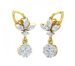 Natural Diamond Earrings 0.49 CT / 2.98 gm Gold