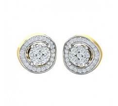 Natural Diamond Earrings 0.52 CT / 3.56 gm Gold
