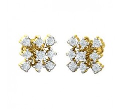 Natural Diamond Earrings 0.48 CT / 3.31 gm Gold