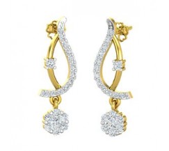 Natural Diamond Earrings 0.53 CT / 2.93 gm Gold