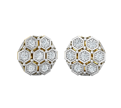 Natural Diamond Earrings 0.42 CT / 3.30 gm Gold