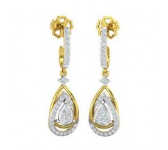 Natural Diamond Earrings 0.77 CT / 5.45 gm Gold