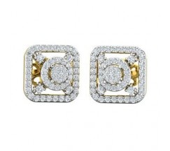 Natural Diamond Earrings 1.02 CT / 5.13 gm Gold